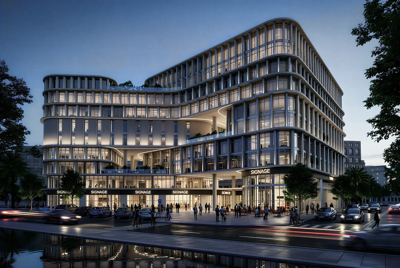 Curved Mixed-Use Complex
