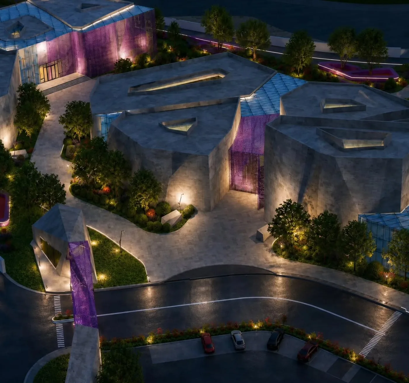 Faceted Pavilion Complex
